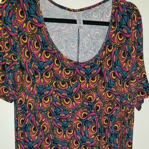 EUC Lularoe large Perfect T, owl print